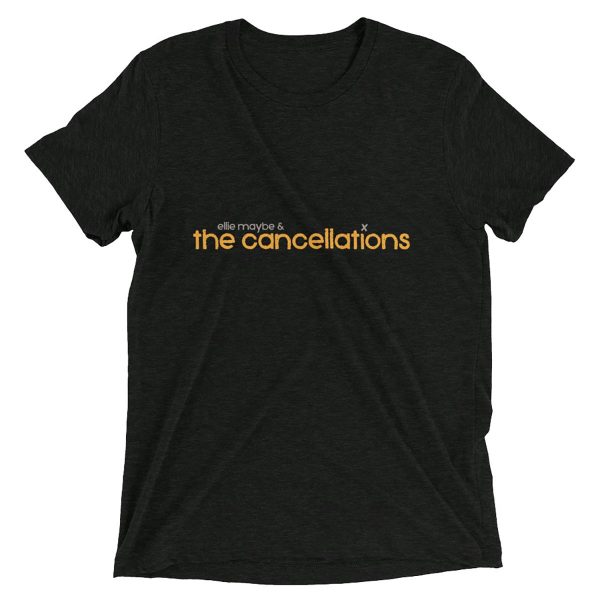 Charcoal Grey Tri Blend Tee with Stylized Cancellations Logo